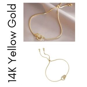 🐘🐘💓 14K Gold Plated Interlocking Circle Bracelet